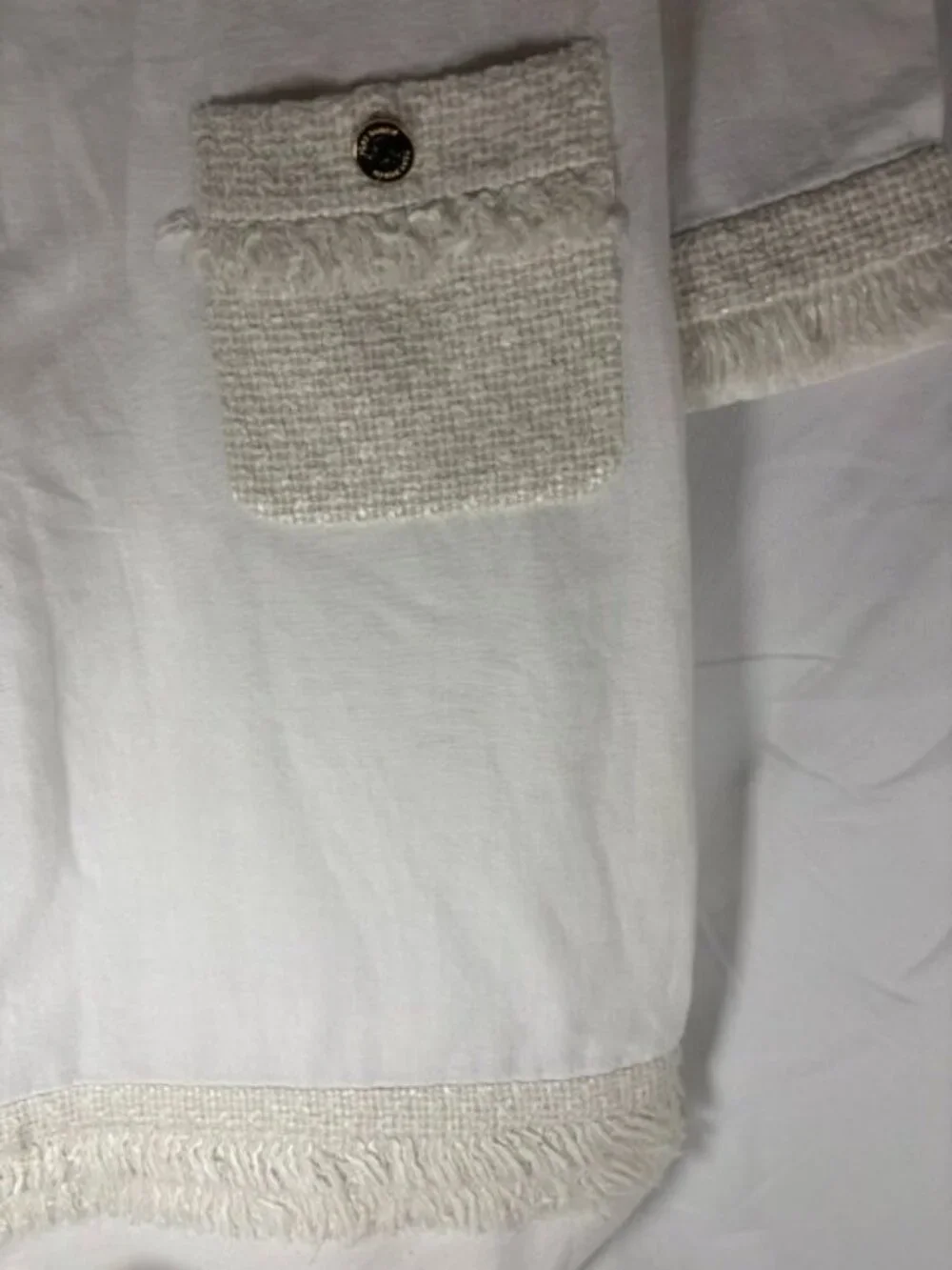 TORY BURCH White Fringe Dress